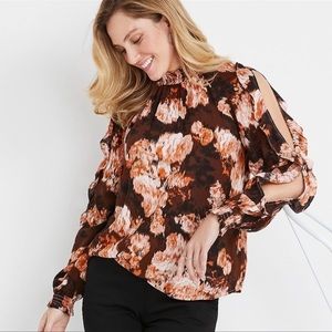 Maurices Long Sleeve Blouse with Open Arm Cutouts 1X